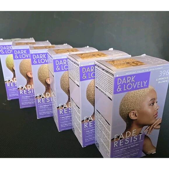 (lot of 6)Dark & Lovely 396 Luminous Blonde Hair Color Lightener Application Kit - Picture 2 of 7